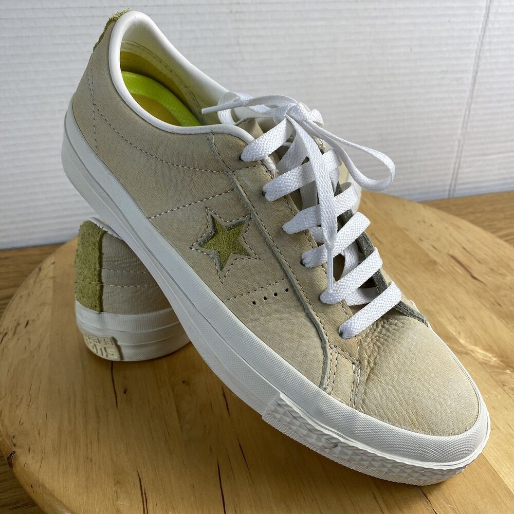 Converse One Star Ox Leather Bitter Lemon White Low Top Sneakers Men 6 Women 7.5 - Picture 1 of 11